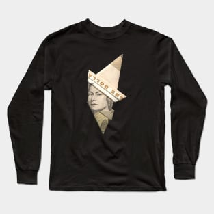 Young Queen Elizabeth II / Money Origami Long Sleeve T-Shirt